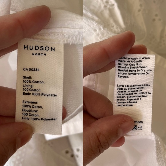 NWOT Hudson North White Eyelet Embroidered Cotton Dress M - Picture 7 of 11